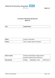 TB2013.57 Trust Board: Wednesday 8th May 2013 Title