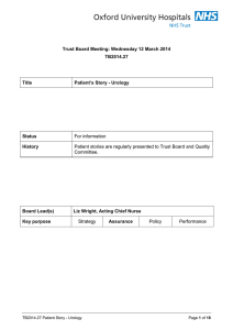 Trust Board Meeting: Wednesday 12 March 2014 TB2014.27 Title