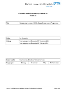 Trust Board Meeting: Wednesday 12 March 2014 TB2014.32 Title