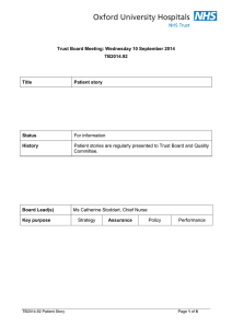 Trust Board Meeting: Wednesday 10 September 2014 TB2014.92 Title