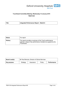 Trust Board Committee Meeting: Wednesday 14 January 2015 TB2015.06 Title