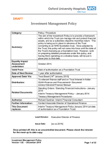 Investment Management Policy DRAFT