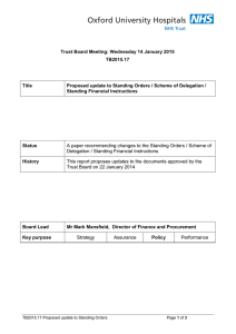 Trust Board Meeting: Wednesday 14 January 2015 TB2015.17 Title