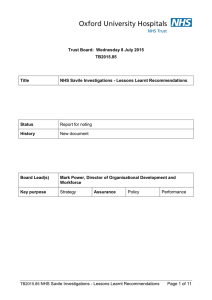 Trust Board:  Wednesday 8 July 2015 TB2015.85 Title
