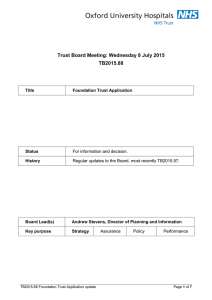 Trust Board Meeting: Wednesday 8 July 2015 TB2015.88