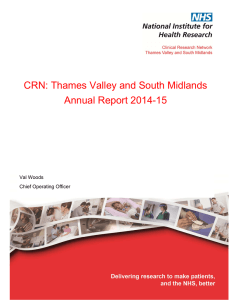 CRN: Thames Valley and South Midlands Annual Report 2014-15  Val Woods