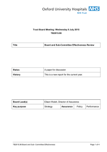 Trust Board Meeting: Wednesday 8 July 2015 TB2015.98 Title
