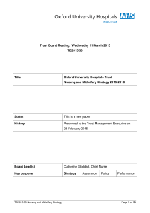 Trust Board Meeting:  Wednesday 11 March 2015 TB2015.33 Title