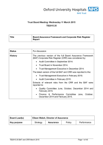 Trust Board Meeting: Wednesday 11 March 2015 TB2015.35 Title