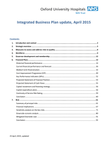 Integrated Business Plan update, April 2015 Contents