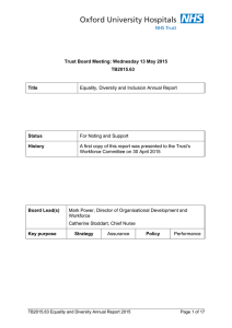 Equality, Diversity and Inclusion Annual Report For Noting and Support