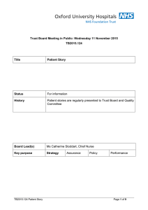 Trust Board Meeting in Public: Wednesday 11 November 2015 TB2015.124 Title