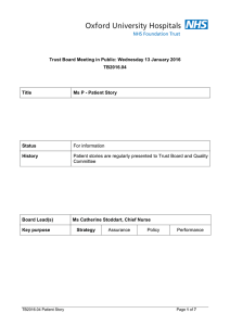 Trust Board Meeting in Public: Wednesday 13 January 2016 TB2016.04 Title
