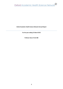 Oxford Academic Health Science Network Annual Report