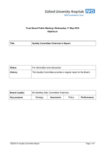 Trust Board Public Meeting: Wednesday 11 May 2016 TB2016.41 Title