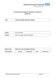 Trust Board Public Meeting: Wednesday 11 May 2016 TB2016.48 Title