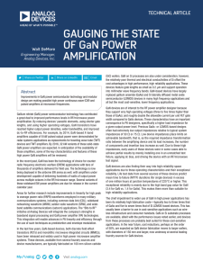 GAUGING THE STATE OF GaN POWER AMPLIFICATION TECHNICAL ARTICLE