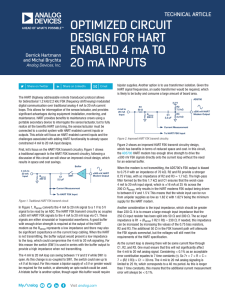 OPTIMIZED CIRCUIT DESIGN FOR HART ENABLED 4 mA TO 20 mA INPUTS