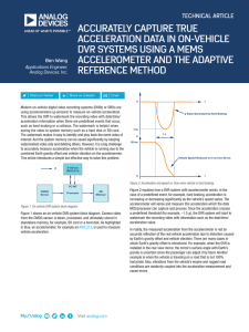 ACCURATELY CAPTURE TRUE ACCELERATION DATA IN ON-VEHICLE DVR SYSTEMS USING A MEMS