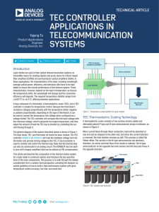 TEC CONTROLLER APPLICATIONS IN TELECOMMUNICATION SYSTEMS