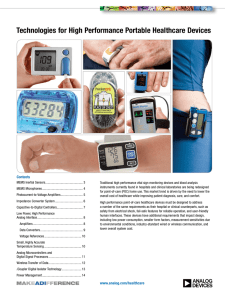 Technologies for High Performance Portable Healthcare Devices Contents