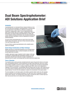 Dual Beam Spectrophotometer: ADI Solutions Application Brief Introduction