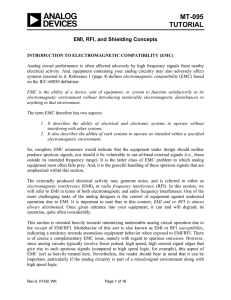 MT-095 TUTORIAL  EMI, RFI, and Shielding Concepts