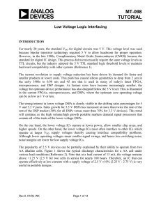 MT-098 TUTORIAL Low Voltage Logic Interfacing