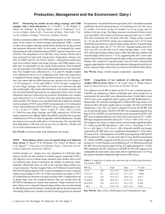 Production, Management and the Environment: Dairy I