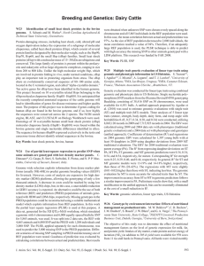 were obtained when unknown SNP were chosen evenly spaced along the chromosome and all 5,865 individuals in the REF population were used. W23    Identification of small heat shock proteins in the bovine  genome.