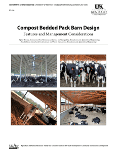 Compost Bedded Pack Barn Design Features and Management Considerations