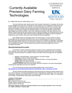 Currently Available Precision Dairy Farming Technologies
