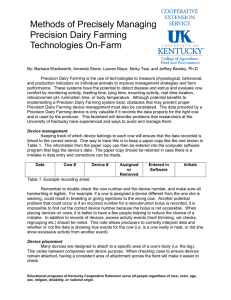 Methods of Precisely Managing Precision Dairy Farming Technologies On-Farm