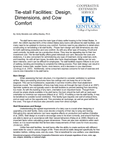 Tie-stall Facilities:  Design, Dimensions, and Cow Comfort