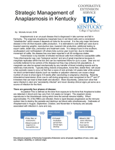 Strategic Management of Anaplasmosis in Kentucky