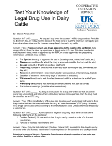 Test Your Knowledge of Legal Drug Use in Dairy Cattle