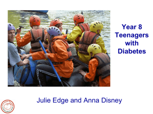 Year 8 Teenagers with Diabetes