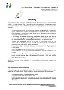Oxfordshire Children’s Diabetes Service Smoking