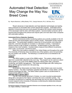Automated Heat Detection May Change the Way You Breed Cows