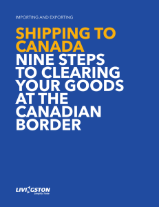 Shipping to Canada  nine StepS