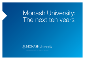 Monash University: The next ten years  1