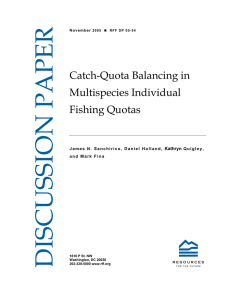 Catch-Quota Balancing in Multispecies Individual Kathryn