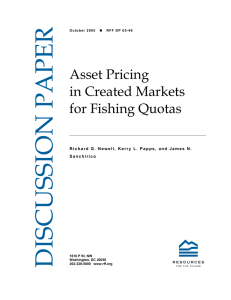 Asset Pricing in Created Markets for Fishing Quotas