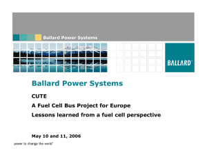 Ballard Power Systems CUTE A Fuel Cell Bus Project for Europe