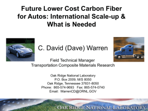 Future Lower Cost Carbon Fiber for Autos: International Scale-up &amp;