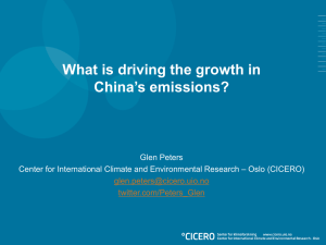 What is driving the growth in China’s emissions?  Glen Peters