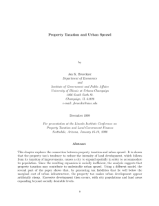 Property Taxation and Urban Sprawl
