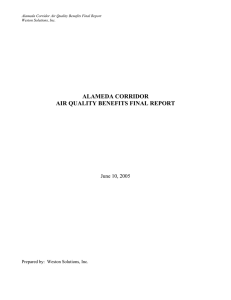 ALAMEDA CORRIDOR AIR QUALITY BENEFITS FINAL REPORT June 10, 2005