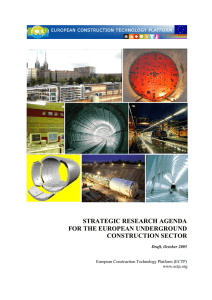 STRATEGIC RESEARCH AGENDA FOR THE EUROPEAN UNDERGROUND CONSTRUCTION SECTOR