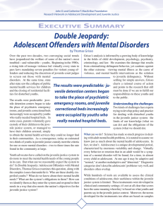 Double Jeopardy: Adolescent Offenders with Mental Disorders